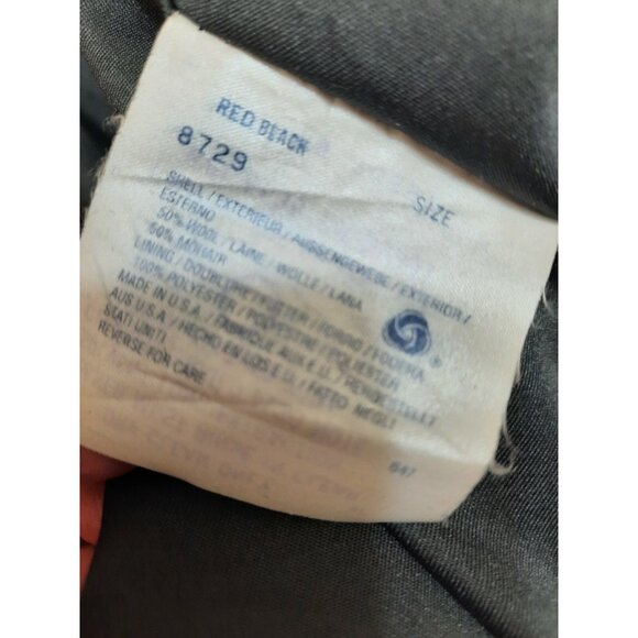 Vintage 80s Woolrich Red Plaid Jacket Wool Mohair Size M Black Suede Collar - Picture 11 of 11